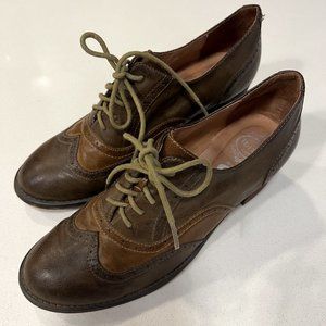 Jeffrey Campbell WILLIAMS Stacked Heel Oxford Brogue Size 10